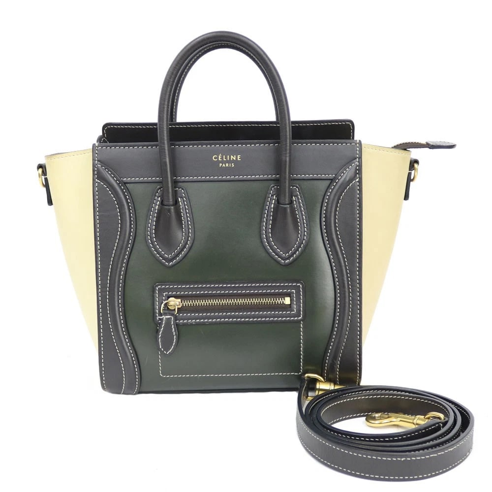 CELINE LUGGAGE NANO SHOULDER BAG CROSS BODY LEATHER HANDBAG SHOULDER BAG: CELINE Luggage nano Shoulder Bag Cross Body leather Handbag Shoulder Bag Brand: CELINE Type: Shoulder Bag Material: Exterior Material leather Color: Multi / Multi Size: W7.9 x H7.5 x D3.9inch Hand