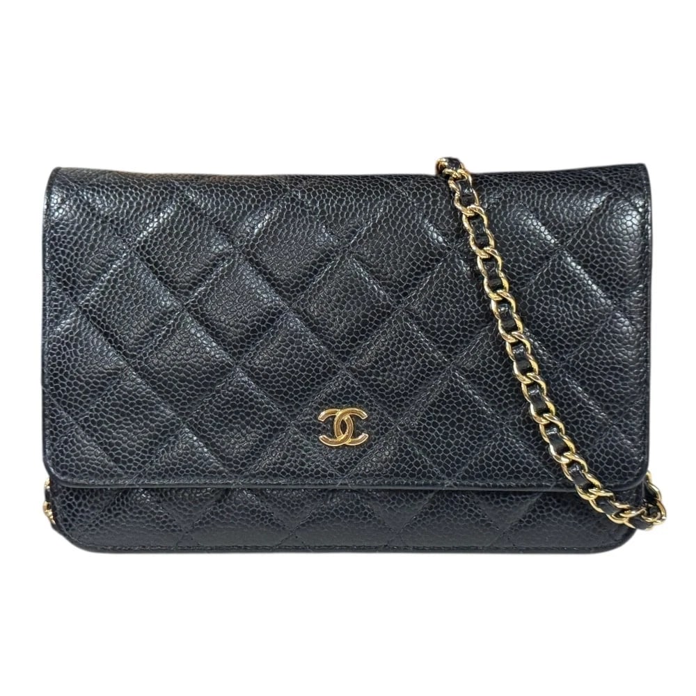 CHANEL SHOULDER BAG CROSS BODY CAVIARSKIN CHAIN WALLET MATRASSE SHOULDER BAG (1 of 8)
