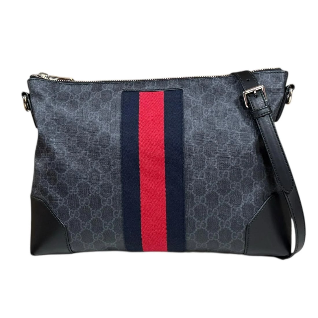 GUCCI SHOULDER BAG CROSS BODY GG SUPREME CANVAS SHOULDER BAG: GUCCI Shoulder Bag Cross Body GG Supreme Canvas Shoulder Bag Brand: GUCCI Type: Shoulder Bag Material: Exterior Material GG Supreme Canvas Color: black Size: W13.4 x H9.4 x D1.8inch Shoulder:40.9i