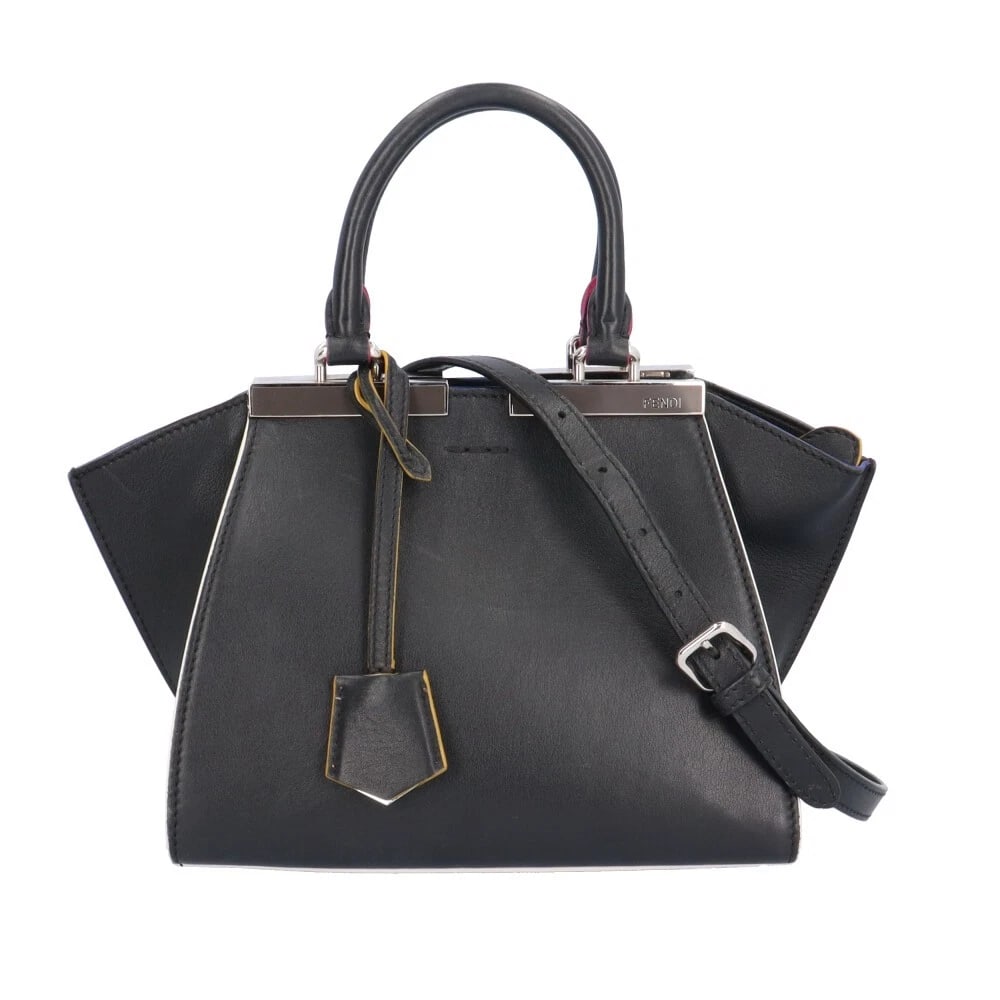 FENDI SHOULDER BAG CROSS BODY LEATHER 2WAY PETITE TROISUR SHOULDER BAG: FENDI Shoulder Bag Cross Body leather 2way Petite Troisur Shoulder Bag Brand: FENDI Type: Shoulder Bag Material: Exterior Material leather Color: black Size: W8.5 x H6.7 x D3.9inch Handle:9.8inch