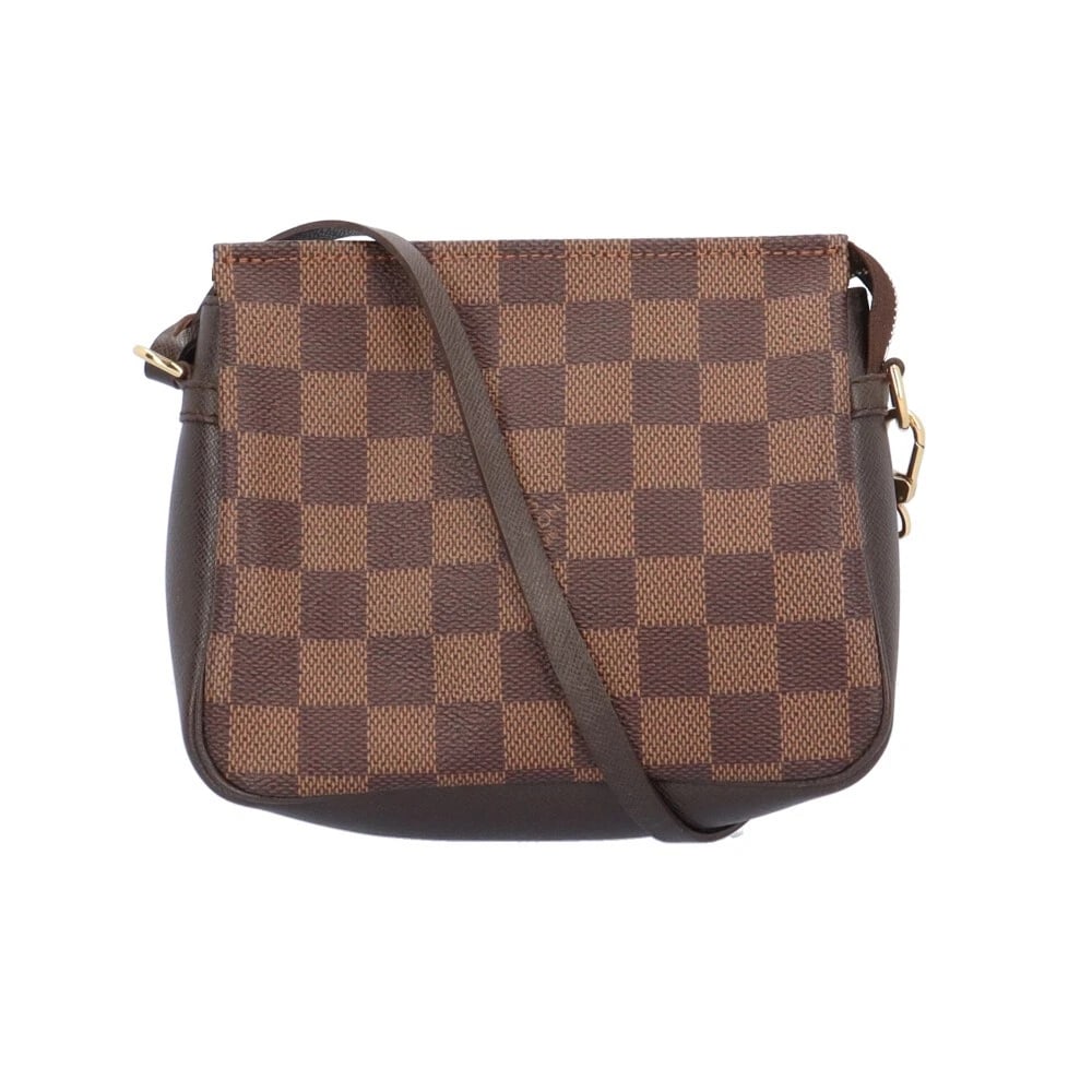 LOUIS VUITTON POUCH DAMIER CANVAS LEATHER POUCH: LOUIS VUITTON Pouch Damier canvas leather Pouch Brand: LOUIS VUITTON Type: Pouch Material: Exterior Material Damier canvas Color: Brown Size: W6.3 x H5.1x D2.4inch Accessories: None