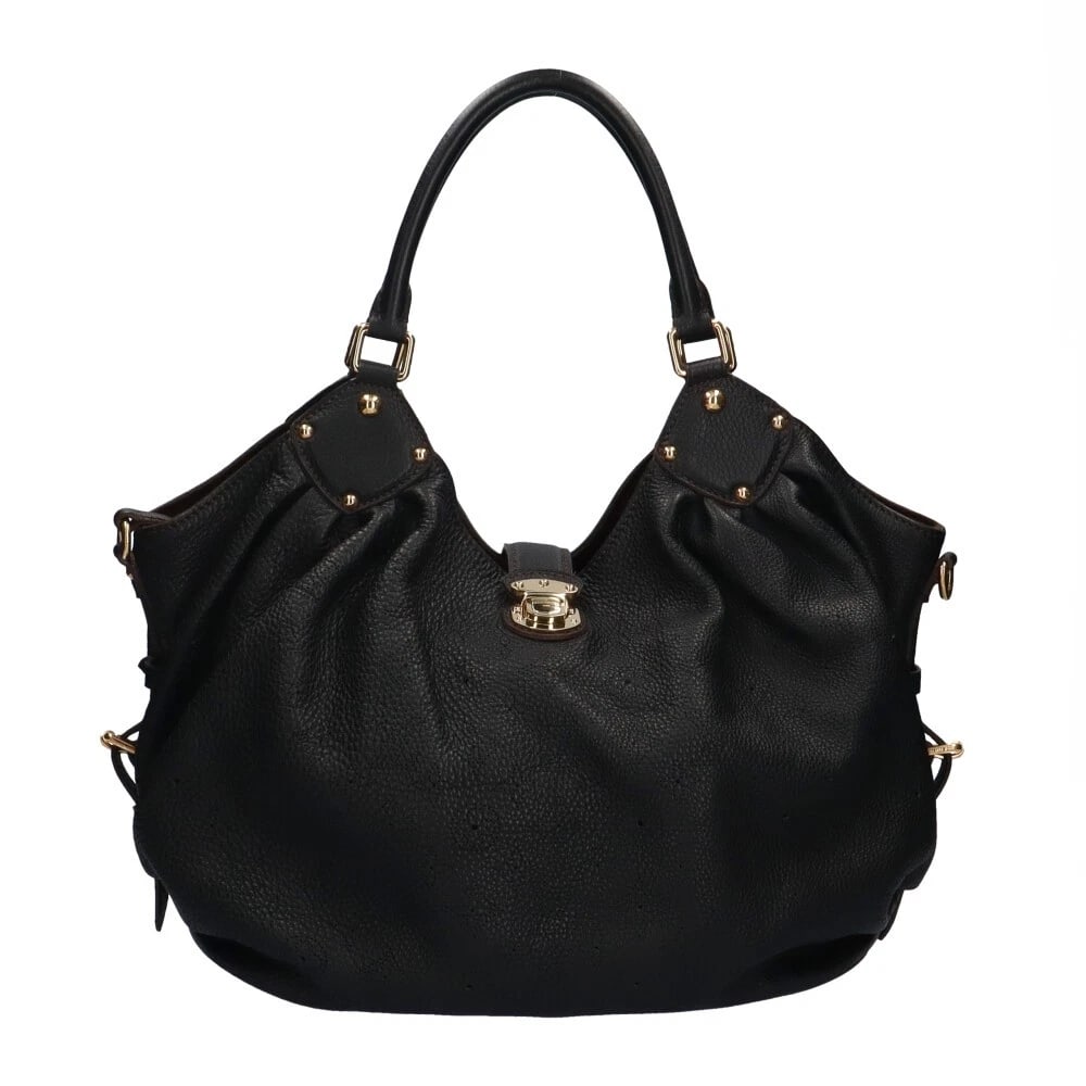 LOUIS VUITTON HANDBAG NOIR BLACK CALFSKIN MAHINA HANDBAG: LOUIS VUITTON Handbag Noir black Calfskin Mahina Handbag Brand: LOUIS VUITTON Type: Handbag Material: Exterior Material Calfskin Color: Noir / black Size: W13.4 x H11.8 x D6.3inch