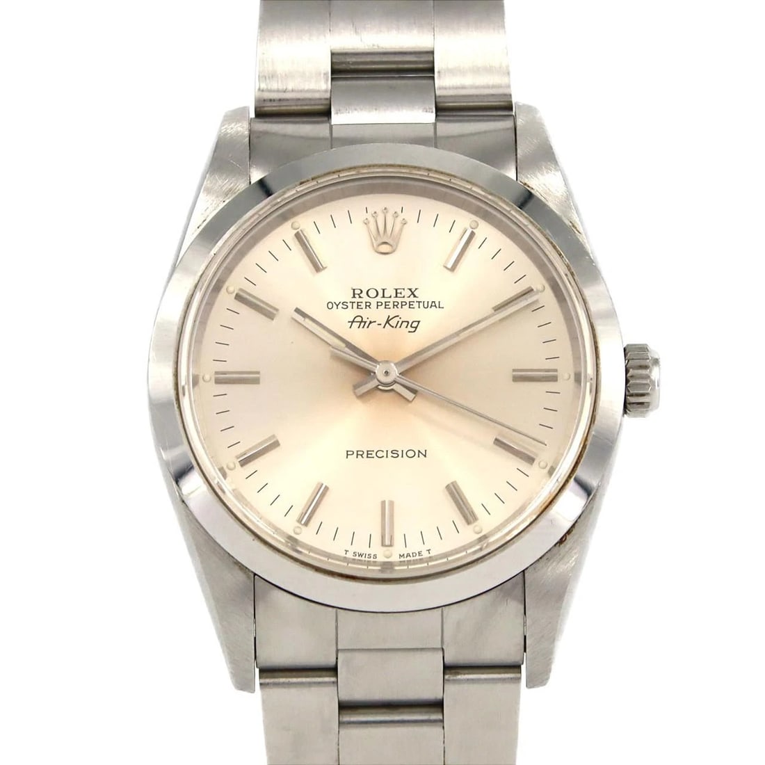 ROLEX AIR KING STAINLESS STEEL WATCH: Rolex Air King Stainless SteeL Watch Brand: ROLEX Type: Wrist watch Material: Case: Stainless Steel Breath: Stainless Steel Color: Dial Color: Silver Size: Case diameter: Approx. 34 mm Max