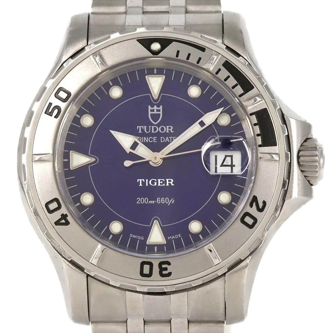 TUDOR HYDRONAUT STAINLESS STEEL WATCH: Tudor Hydronaut Stainless SteeL Watch Brand: Tudor Type: Wrist watch Material: Case: Stainless Steel Breath: Stainless Steel Color: Dial color: Blue Size: Case diameter: Approx. 41 mm Max