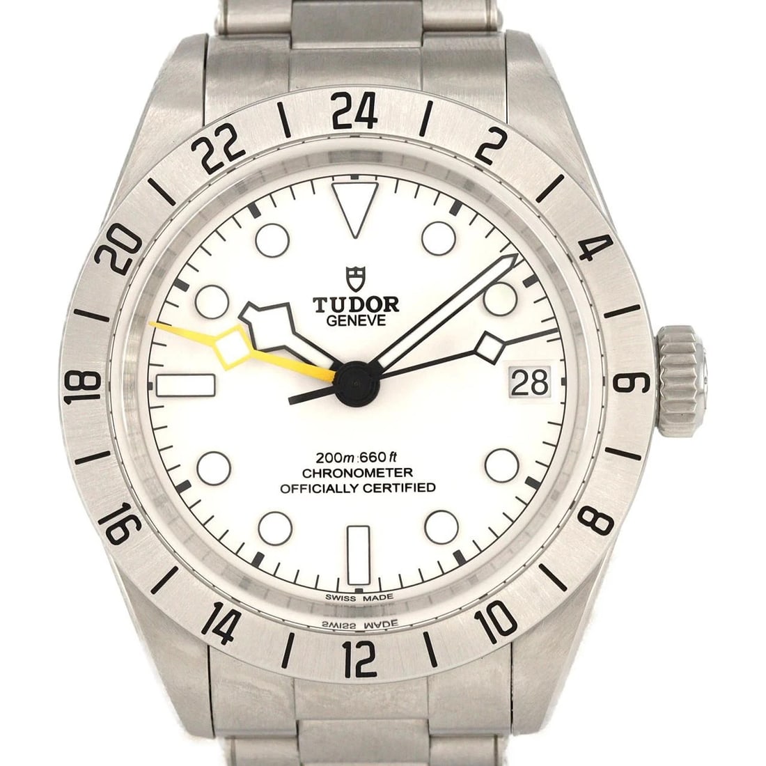 TUDOR BLACK STAINLESS STEEL WATCH (1 of 4)