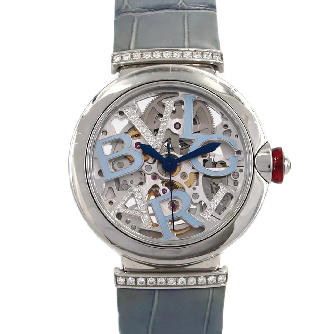 BVLGARI LUCEA SKELETON BLUE WATCH (1 of 4)