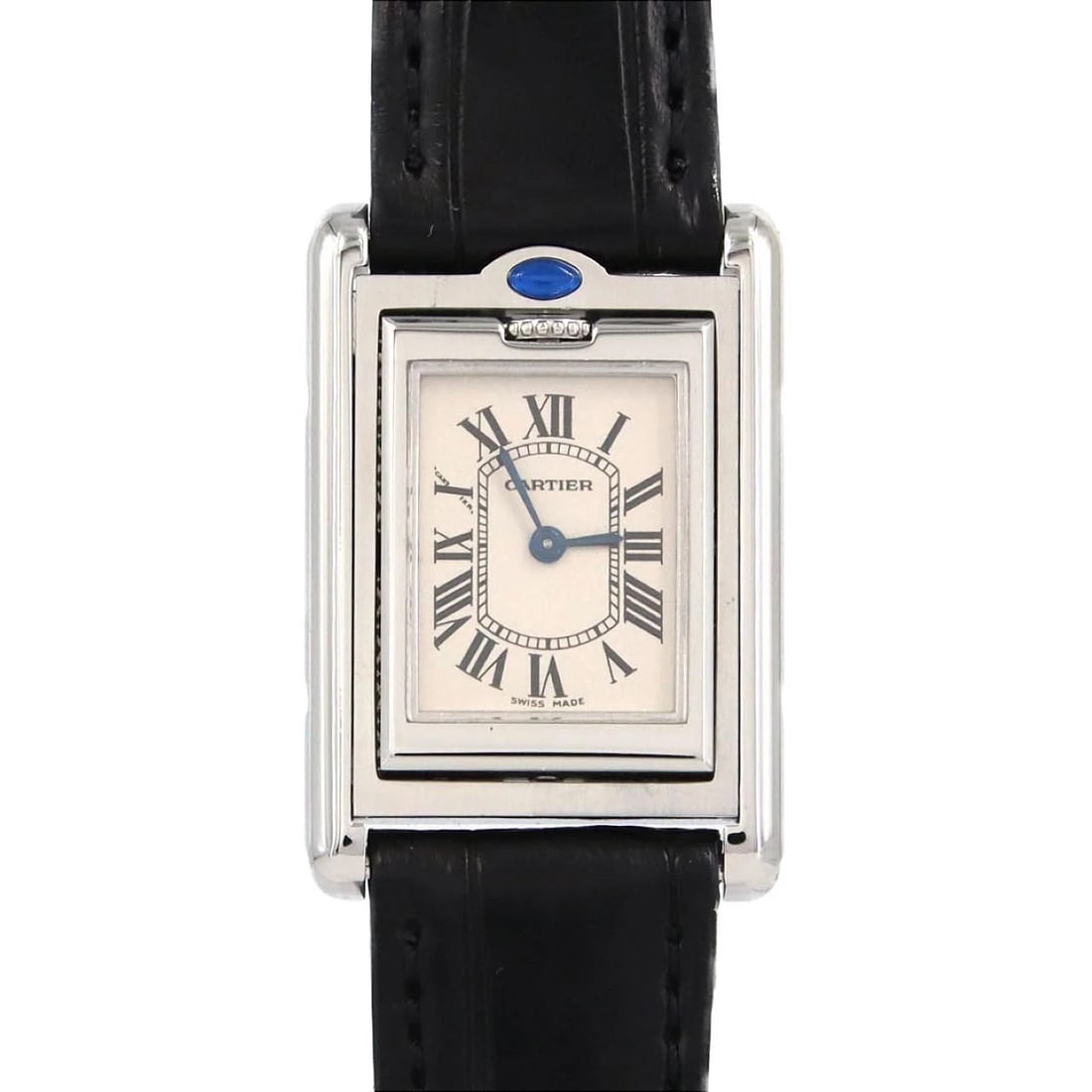CARTIER TANK BASCULANTE STAINLESS STEEL WATCH (1 of 4)