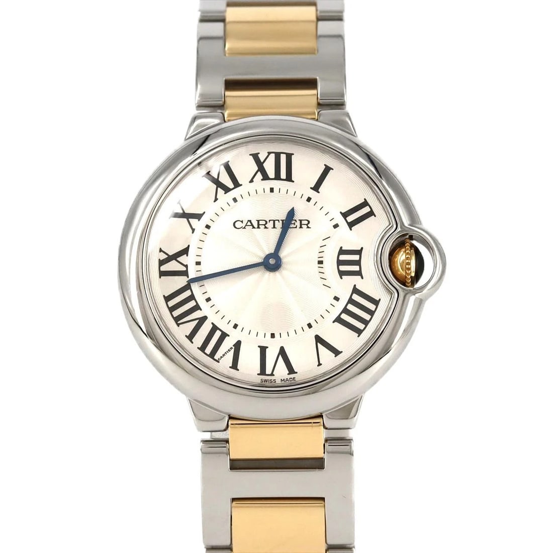 CARTIER BALLON BLEU SSXYG WATCH: Cartier Ballon Bleu SSxYG Watch Brand: CARTIER Type: Wrist watch Material: Case: Stainless steel x yellow gold Bracelet: Stainless steel x yellow gold Color: Dial color: Silver/Roman Size: