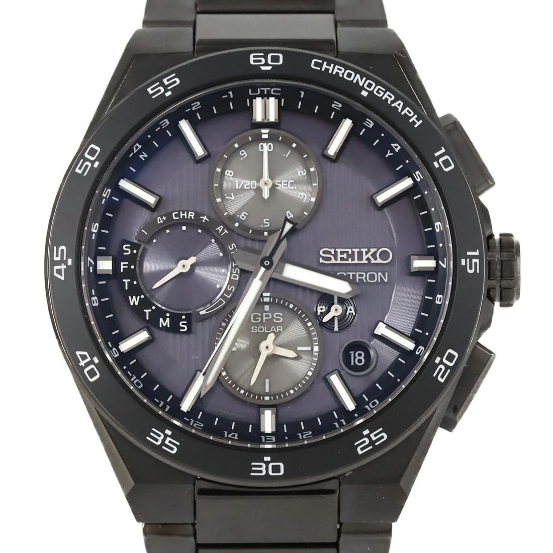 SEIKO ASTRON RADIO WATCH: Seiko Astron Radio Watch Brand: SEIKO Type: Wrist watch Material: Case: Titanium Bracelet: Titanium Color: Dial color: Black, gray Size: Case diameter: Approx. 43.5 mm Max wrist circumference: