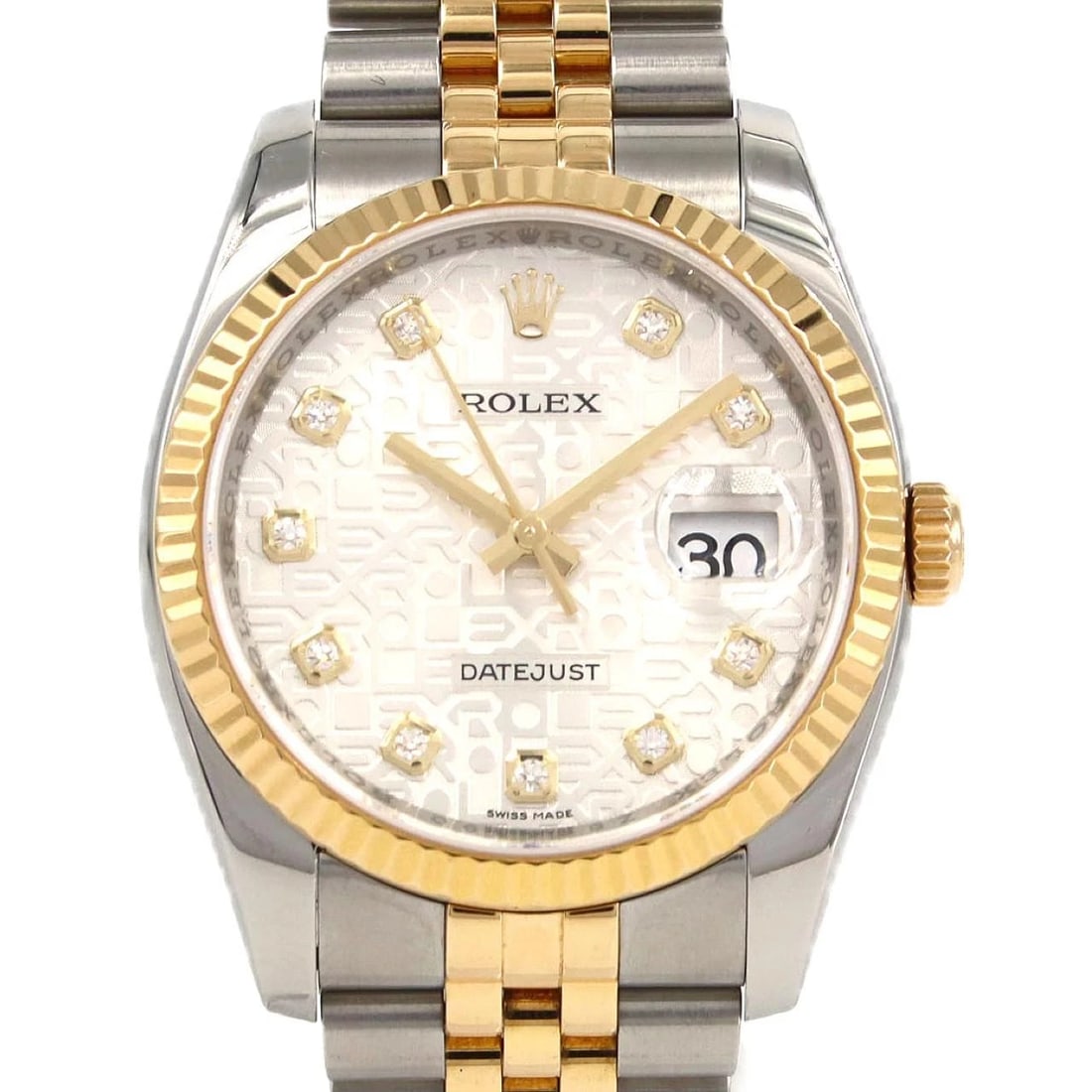 ROLEX DATEJUST SS WATCH: Rolex Datejust SS Watch Brand: ROLEX Type: Wrist watch Material: Case: Stainless steel x yellow gold Bracelet: Stainless steel x yellow gold Color: Dial Color: Silver Computer/Diamond Size: Case d