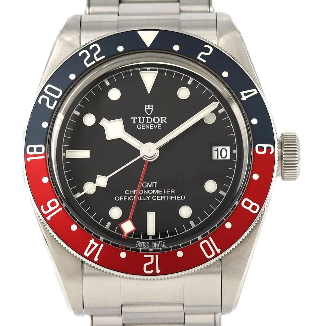 TUDOR BLACK STAINLESS STEEL WATCH: Tudor Black Stainless Steel Watch Brand: Tudor Type: Wrist watch Material: Case: Stainless Steel Breath: Stainless Steel Color: Dial Color: Black Size: Case diameter: Approx. 41 mm Max wrist