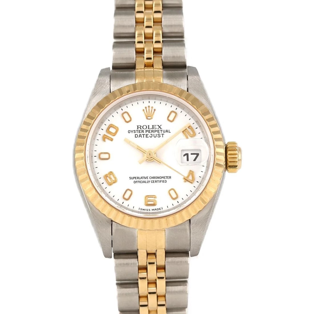 ROLEX DATEJUST SSXYG WATCH: Rolex Datejust SSxYG Watch Brand: ROLEX Type: Wrist watch Material: Case: Stainless steel x yellow gold Bracelet: Stainless steel x yellow gold Color: Dial color: White/Arabic Size: Case