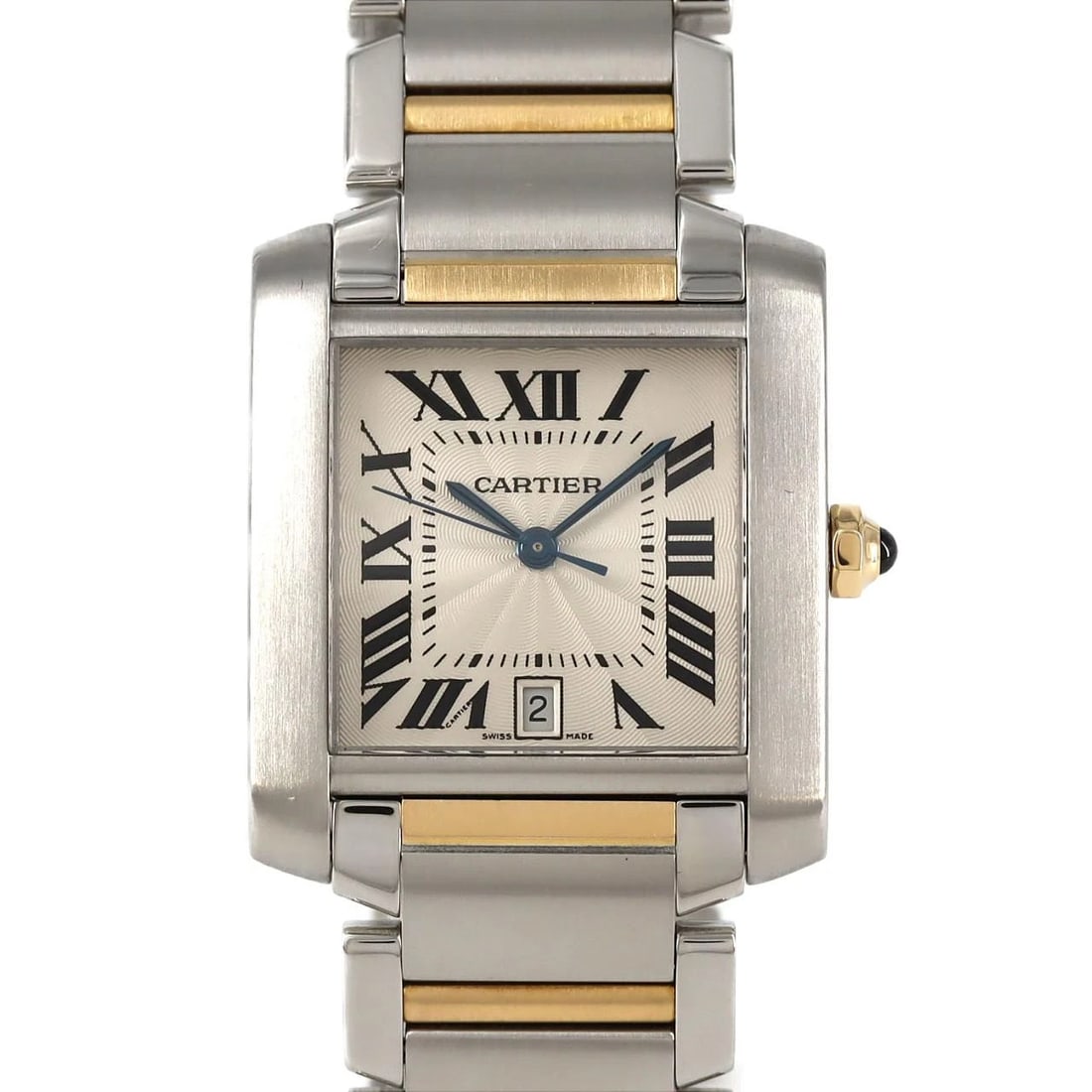 CARTIER TANK FRANCAISE GOLD & STEEL SSXYG WATCH: Cartier Tank Francaise Gold & Steel SSxYG Watch Brand: Cartier Type: Wristwatch Material: Case: SST x Yellow Gold Bracelet: SST x Yellow Gold Color: Dial Colors: Silver Roman Size: Case diameter: