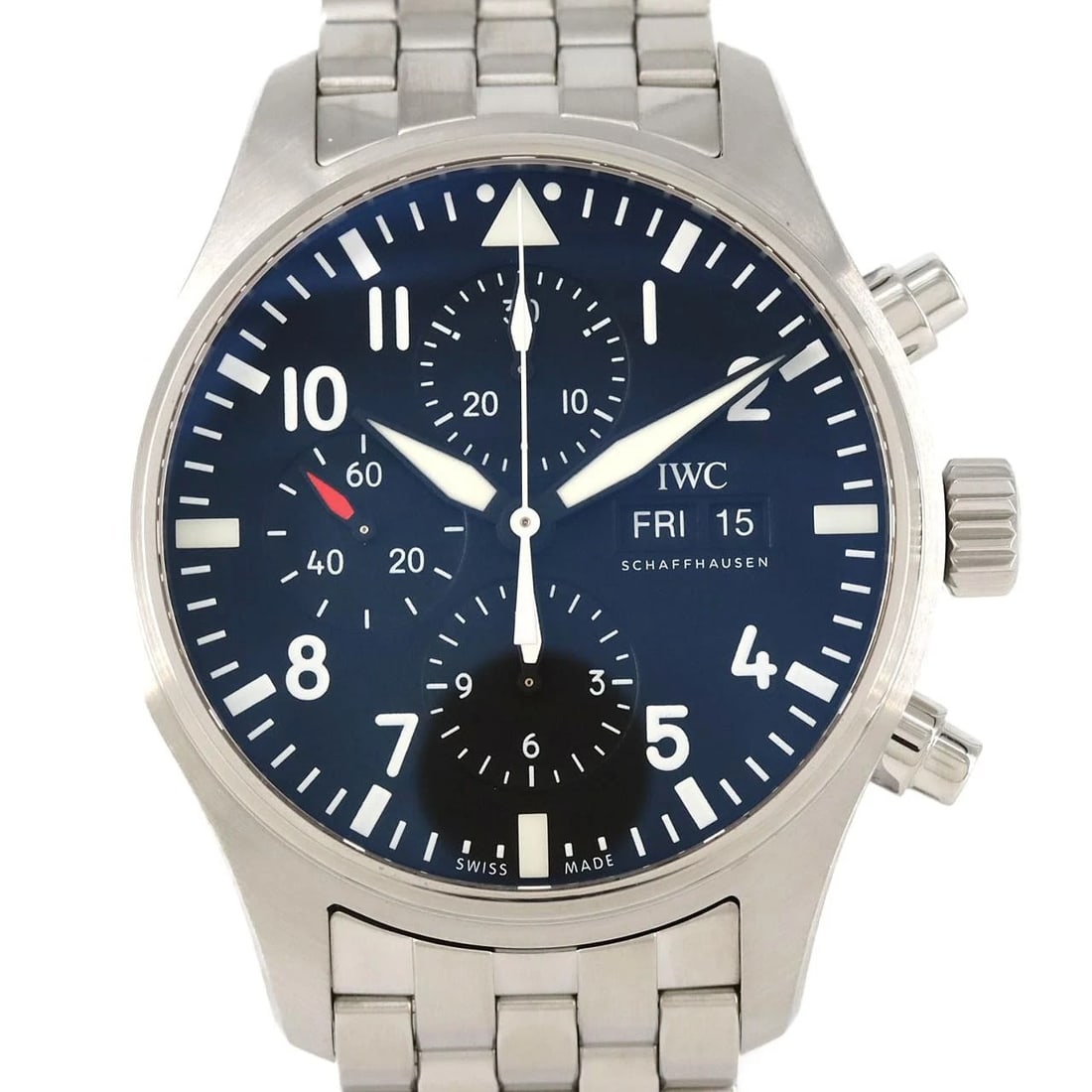 IWC PILOT'S WATCH CHRONOGRAPH STAINLESS STEEL WATCH (1 of 4)