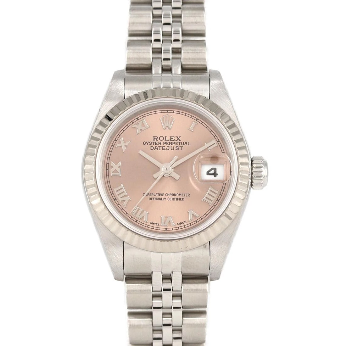 ROLEX DATEJUST SSXWG WATCH: ROLEX Datejust SSxWG Watch Brand: ROLEX Type: Wristwatch Material: Case: SST x White Gold Bracelet: SST Color: Dial Colors: Pink Roman Size: Case diameter: 26mm Max Wrist size: 17cm 