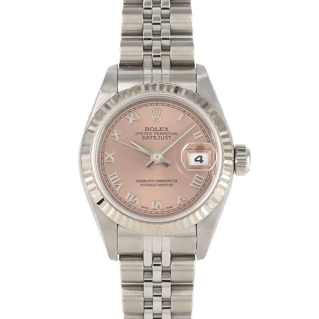 ROLEX DATEJUST SSXWG WATCH: ROLEX Datejust SSxWG Watch Brand: ROLEX Type: Wristwatch Material: Case: SST x White Gold Bracelet: SST Color: Dial Colors: Pink Roman Size: Case diameter: 26mm Max Wrist size: 16.5cm 