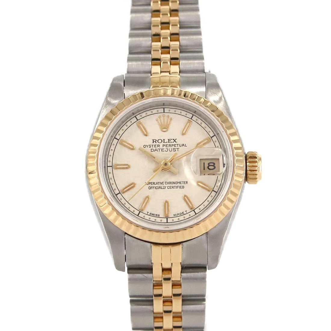 ROLEX DATEJUST SSXYG WATCH: Rolex Datejust SSxYG Watch Brand: ROLEX Type: Wrist watch Material: Case: Stainless steel x yellow gold Bracelet: Stainless steel x yellow gold Color: Dial Color: Ivory Computer Size: Case