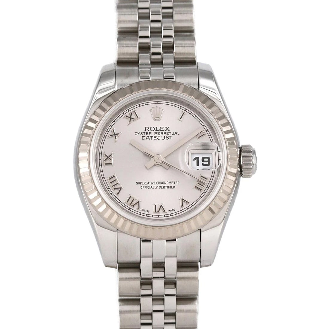 ROLEX DATEJUST SSXWG WATCH: Rolex Datejust SSxWG Watch Brand: ROLEX Type: Wrist watch Material: Case: Stainless steel x white gold Bracelet: Stainless steel Color: Dial color: Gray/Roman Size: Case diameter: Approx. 26