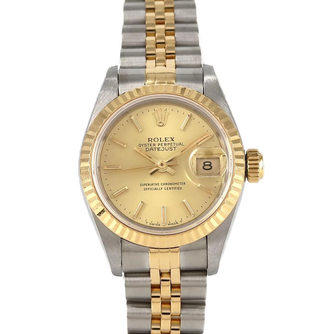 ROLEX DATEJUST SSXYG WATCH: ROLEX Datejust SSxYG Watch Brand: ROLEX Type: Wristwatch Material: Case: SST x Yellow Gold Bracelet: SST x Yellow Gold Color: Dial Colors: Gold Size: Case diameter: 26mm Max Wrist size: 19.5cm Ac