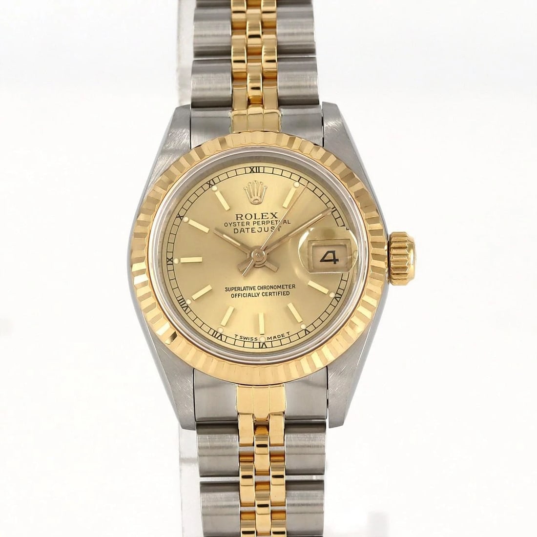ROLEX DATEJUST SSXYG WATCH: ROLEX Datejust SSxYG Watch Brand: ROLEX Type: Wristwatch Material: Case: SST x Yellow Gold Bracelet: SST x Yellow Gold Color: Dial Colors: Gold Size: Case diameter: 26mm Max Wrist size: 17.5cm