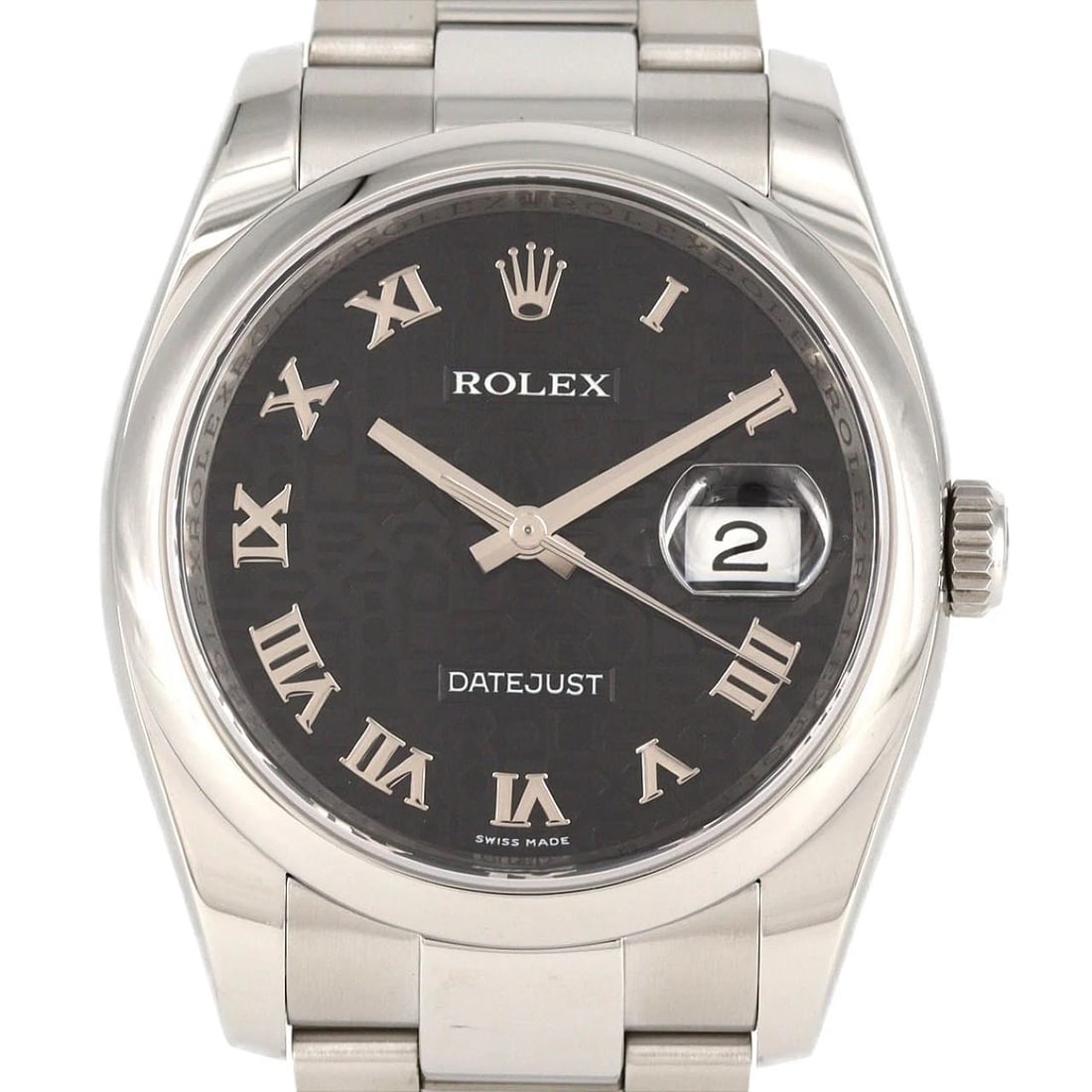 ROLEX DATEJUST SS WATCH: ROLEX Datejust SS Watch Brand: ROLEX Type: Wristwatch Material: Case: SST Bracelet: SST Color: Dial Colors: Black computer Roman Size: Case diameter: 36mm Max Wrist size: 19cm Accessories: None