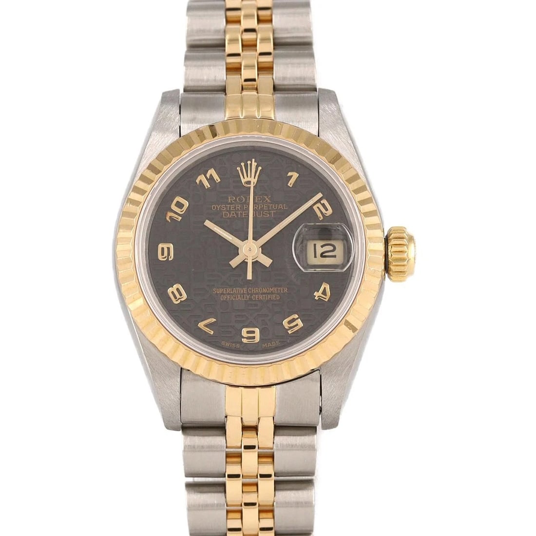 ROLEX DATEJUST SSXYG WATCH: ROLEX Datejust SSxYG Watch Brand: ROLEX Type: Wristwatch Material: Case: SST x Yellow Gold Bracelet: SST x Yellow Gold Color: Dial Colors: Black computer Arabia Size: Case diameter: 26mm Max