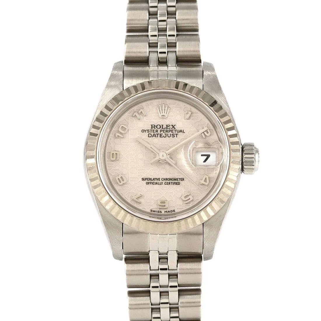 ROLEX DATEJUST SSXWG WATCH: ROLEX Datejust SSxWG Watch Brand: ROLEX Type: Wristwatch Material: Case: SST x White Gold Bracelet: SST Color: Dial Colors: Ivory computer Arabia Size: Case diameter: 26mm Max Wrist size: 17cm