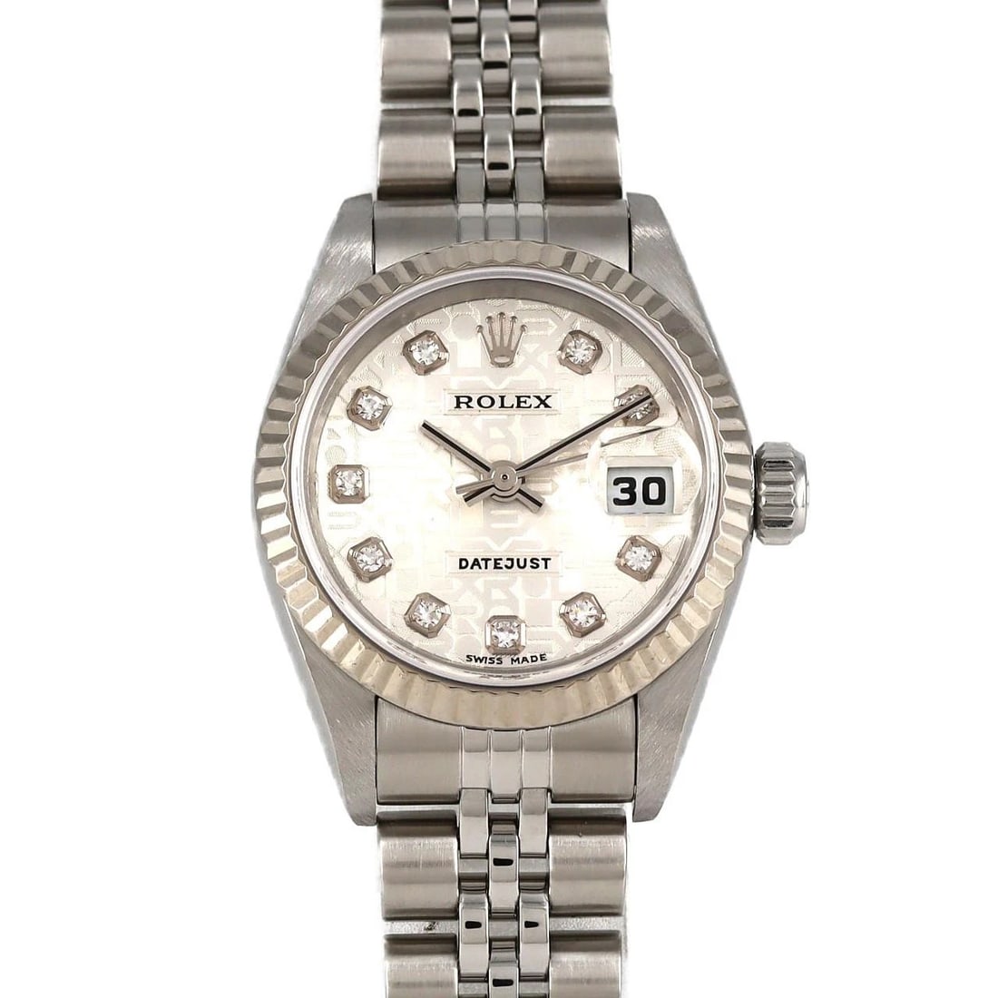 ROLEX DATEJUST SSXWG WATCH: ROLEX Datejust SSxWG Watch Brand: ROLEX Type: Wristwatch Material: Case: SST x White Gold Bracelet: SST Color: Dial Colors: Silver computer Diamond Size: Case diameter: 26mm Max Wrist size: 18cm