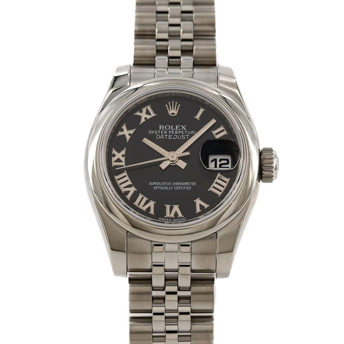 ROLEX DATEJUST STAINLESS STEEL WATCH: Rolex Datejust Stainless Steel Watch Brand: ROLEX Type: Wrist watch Material: Case: Stainless Steel Breath: Stainless Steel Color: Dial color: Black/Roman Size: Case diameter: Approx. 26mm Max