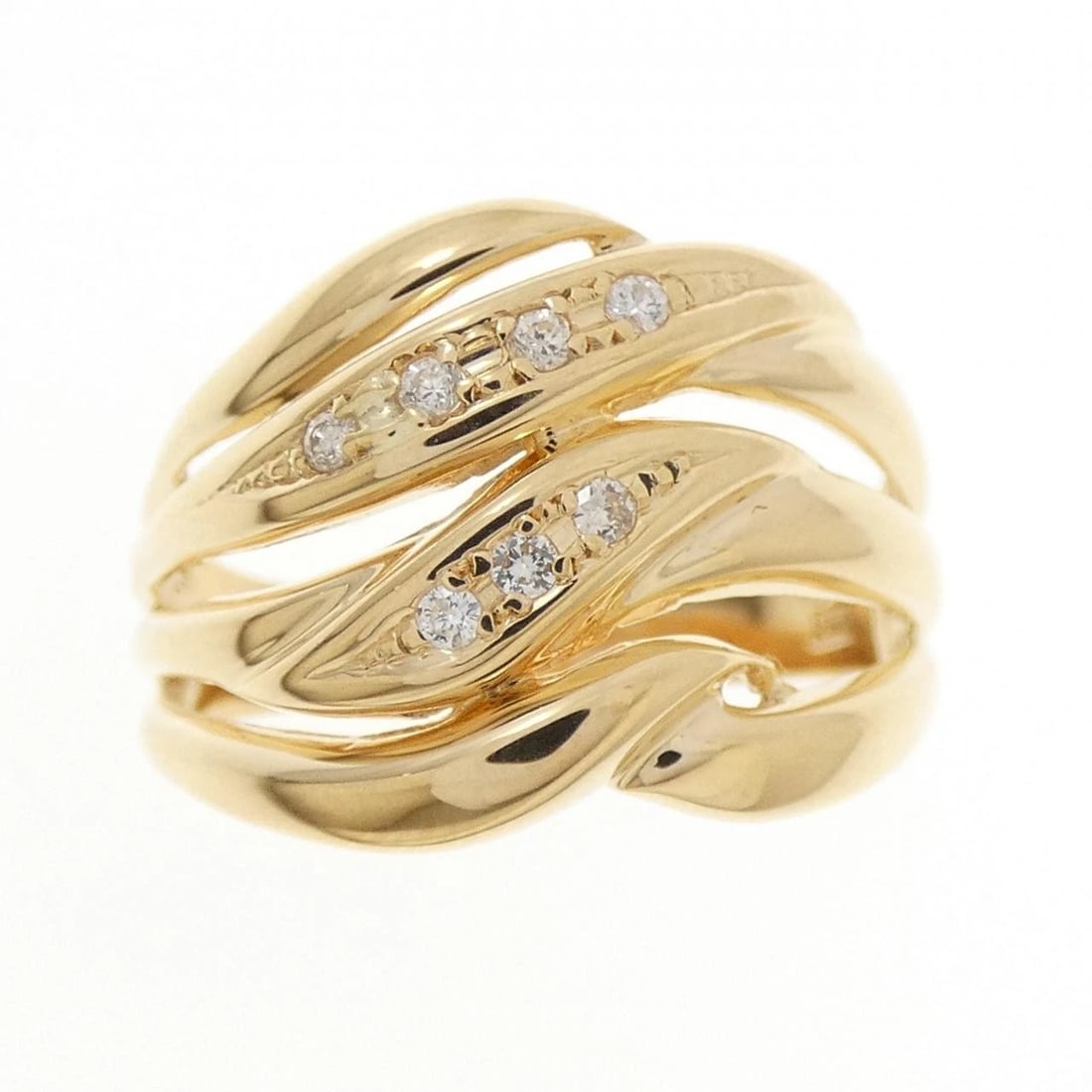 K18YG DIAMOND RING - 2