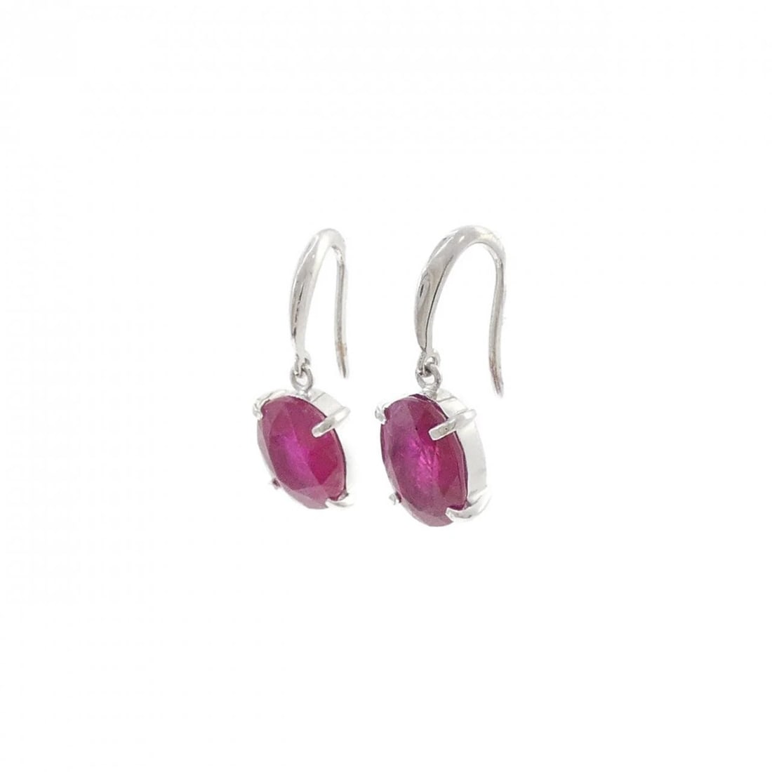 K18WG RUBY EARRINGS - 2