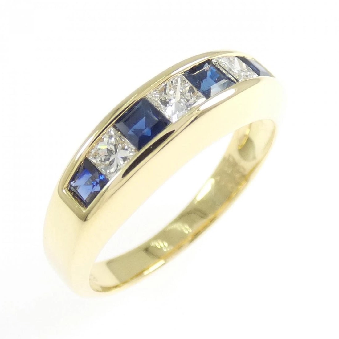 K18YG SAPPHIRE RING: K18YG Sapphire Ring Brand: Unbranded Type: Ring Material: K18 Yellow Gold, Main Stone/Creation sapphire Color: yellow gold Size: 6.5-7US Accessories: None Accessories Notice: When purchasing