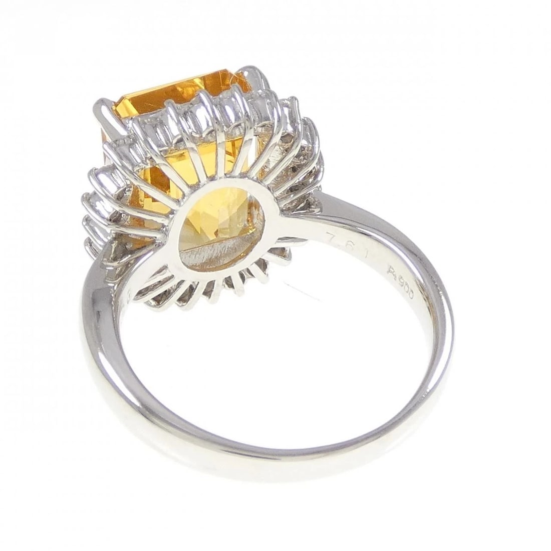 PT900 CITRINE RING - 3