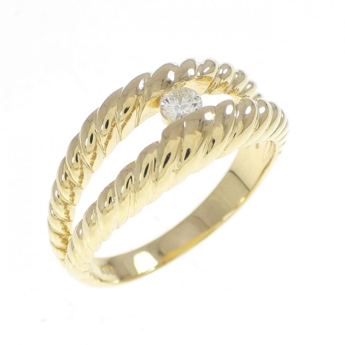 K18YG DIAMOND RING: K18YG Diamond Ring Brand: Unbranded Type: Diamond ring Material: K18 Yellow Gold, Main Stone/Creation Natural Color: yellow gold Size: 7US Accessories: None Accessories Notice: When