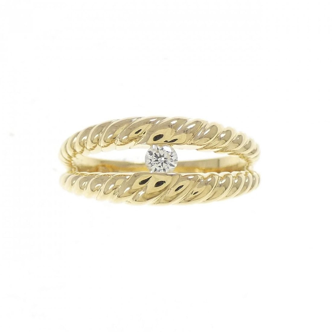 K18YG DIAMOND RING - 2
