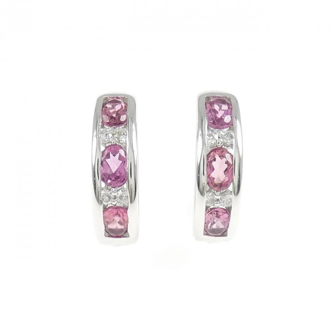 K14WG TOURMALINE EARRINGS: K14WG Tourmaline Earrings Brand: Unbranded Type: Tourmaline Pierce/Earring Material: 14K white gold, Main Stone/Creation tourmaline Color: white gold Size: Approx. length x width: 16.6mm x
