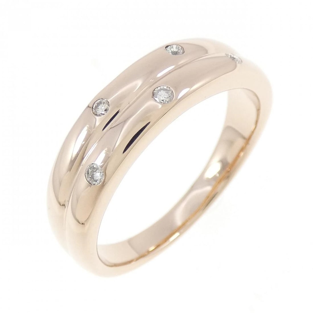 K18PG DIAMOND RING: K18PG Diamond Ring Brand: Unbranded Type: Ring Material: K18 Pink Gold, Main Stone/Creation Natural Color: Pink Gold Size: 9.5-10 (US size) Accessories: None Accessories Notice: When