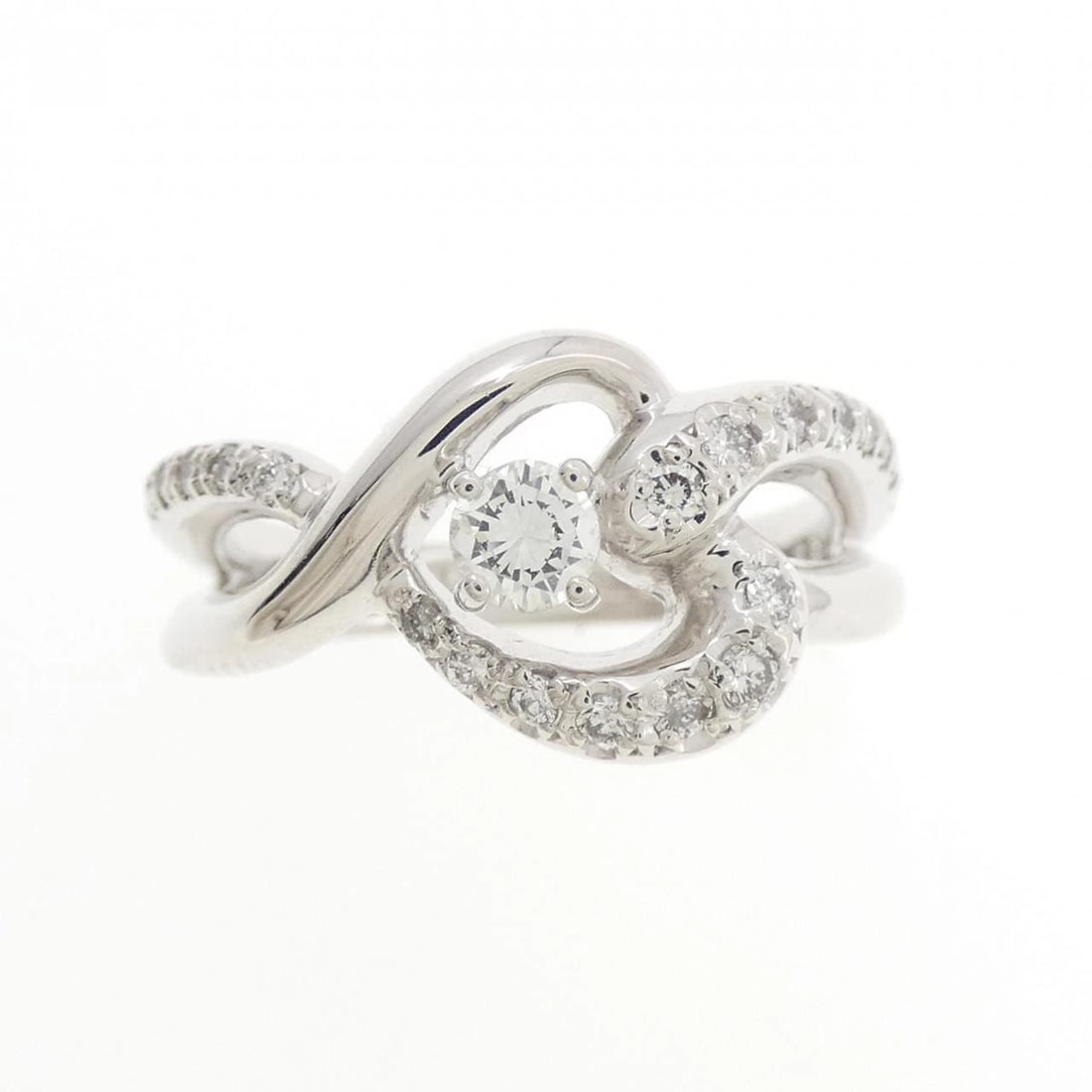 K18WG DIAMOND RING - 2
