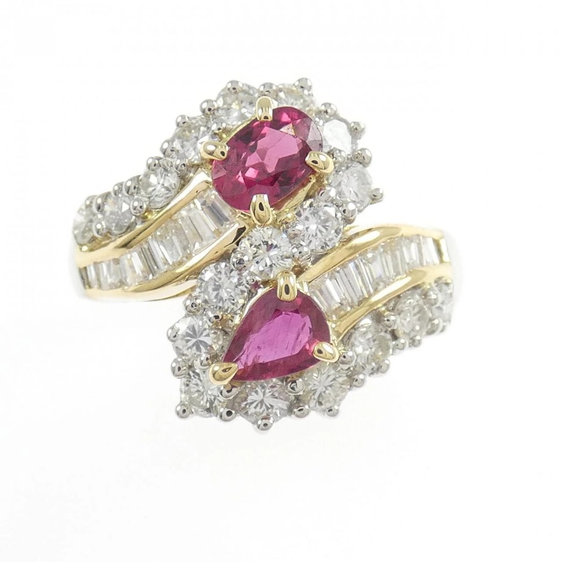 K18YG/PT900 RUBY RING - 2
