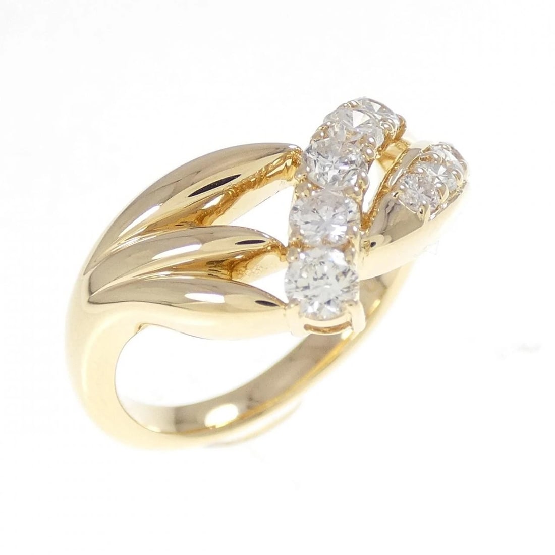 K18YG DIAMOND RING: K18YG Diamond Ring Brand: Unbranded Type: Ring Material: K18 Yellow Gold, Main Stone/Creation Natural Color: Yellow Gold Size: 6-6.5 (US size) Accessories: None Accessories Notice: When