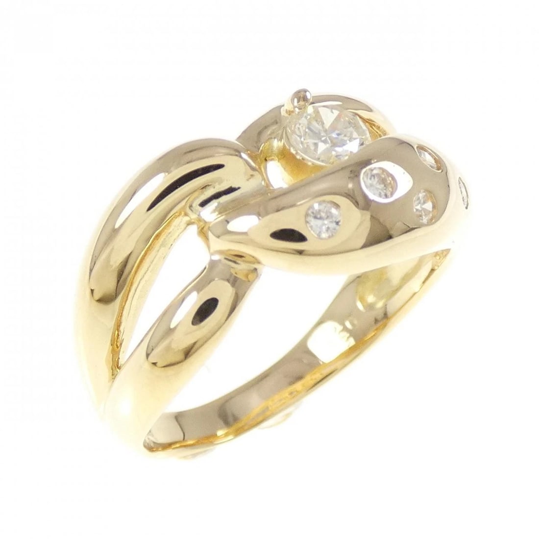 K18YG DIAMOND RING: K18YG Diamond Ring Brand: Unbranded Type: Ring Material: K18 Yellow Gold, Main Stone/Creation Natural Color: yellow gold Size: 6.5-7US Accessories: None Accessories Notice: When purchasing