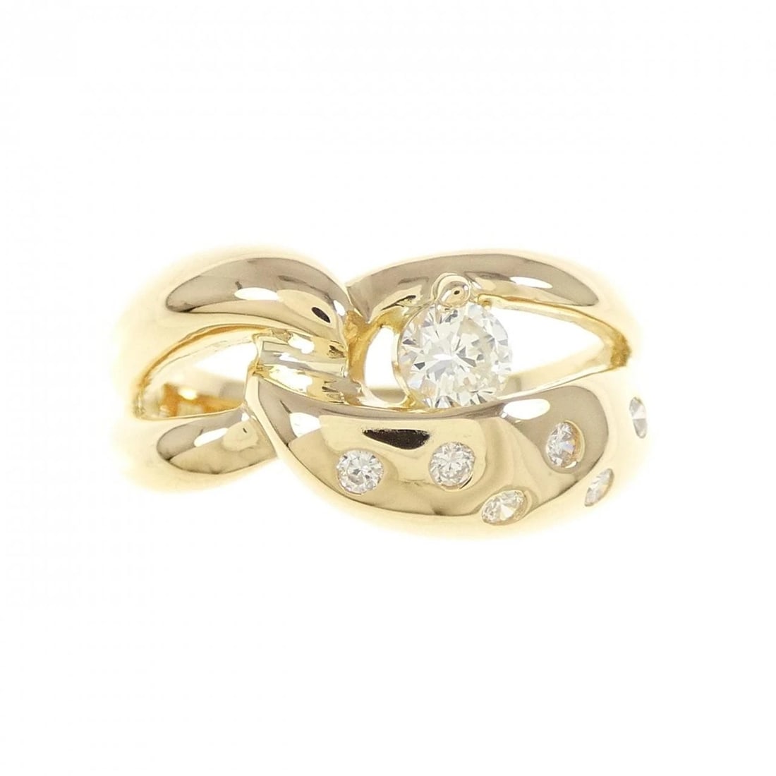 K18YG DIAMOND RING - 2
