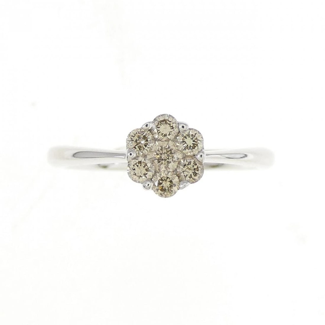 K18WG DIAMOND RING - 2