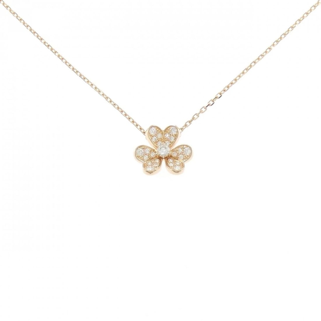 VAN CLEEF & ARPELS FRIVOLE MINI NECKLACE: Van Cleef & Arpels Frivole mini Necklace Brand: Van Cleef & Arpels Type: Necklace Material: 750 Pink Gold, Main Stone/Creation Natural Color: Pink Gold Size: 38 40cm,ActualSize Pendant top H x W: