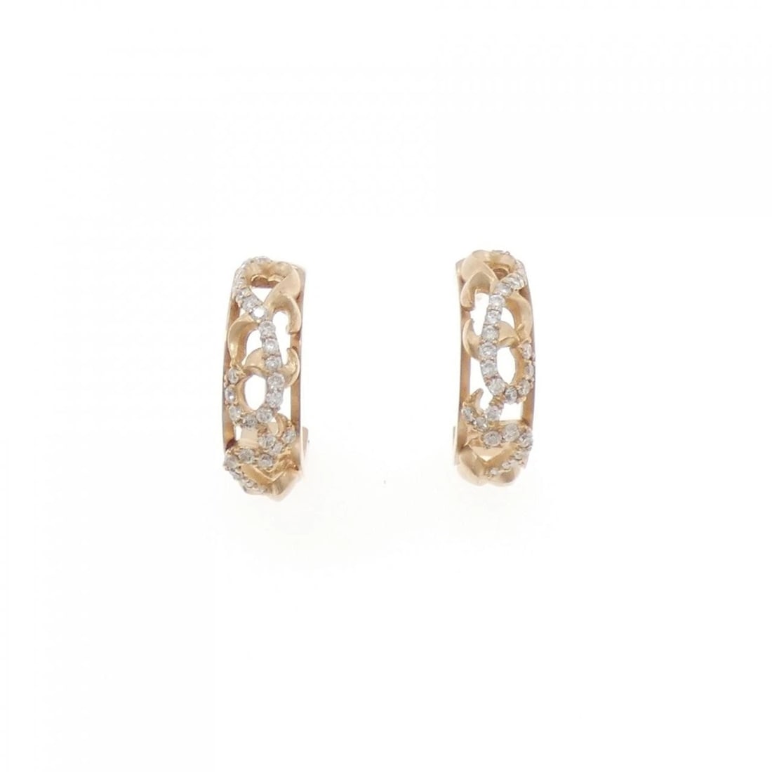 K18PG DIAMOND EARRINGS - 2