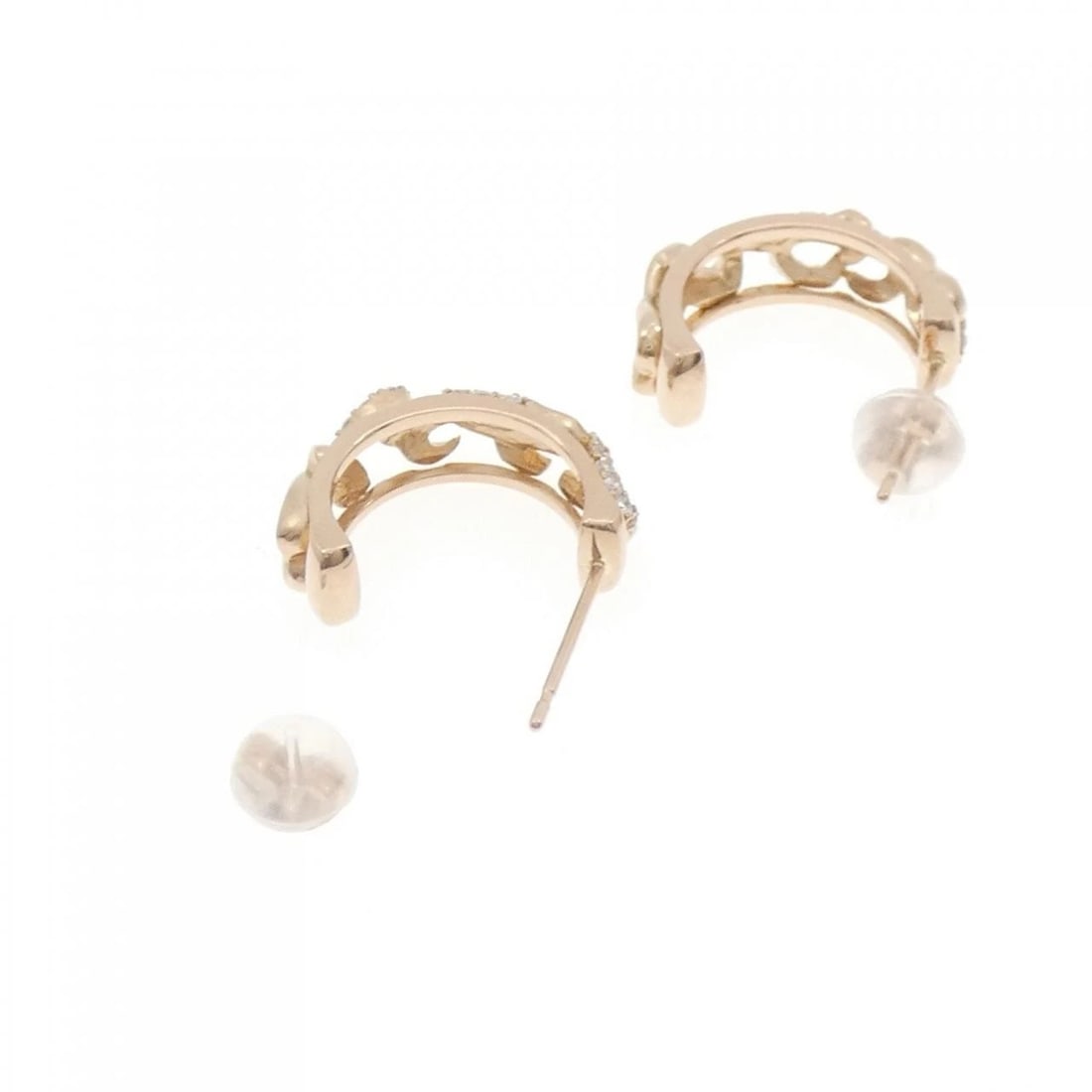 K18PG DIAMOND EARRINGS - 3