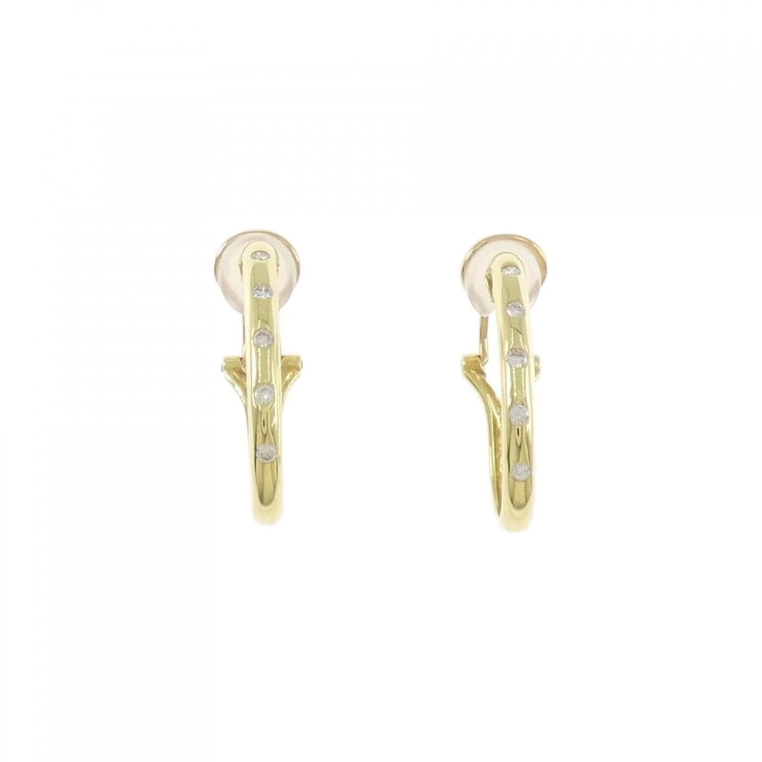 K18YG DIAMOND EARRINGS: K18YG Diamond Earrings Brand: Unbranded Type: Earrings Material: K18 Yellow Gold, Main Stone/Creation Natural Color: yellow gold Size: HxW: 24.5mmx2.8mm Accessories: None Accessories Notice: