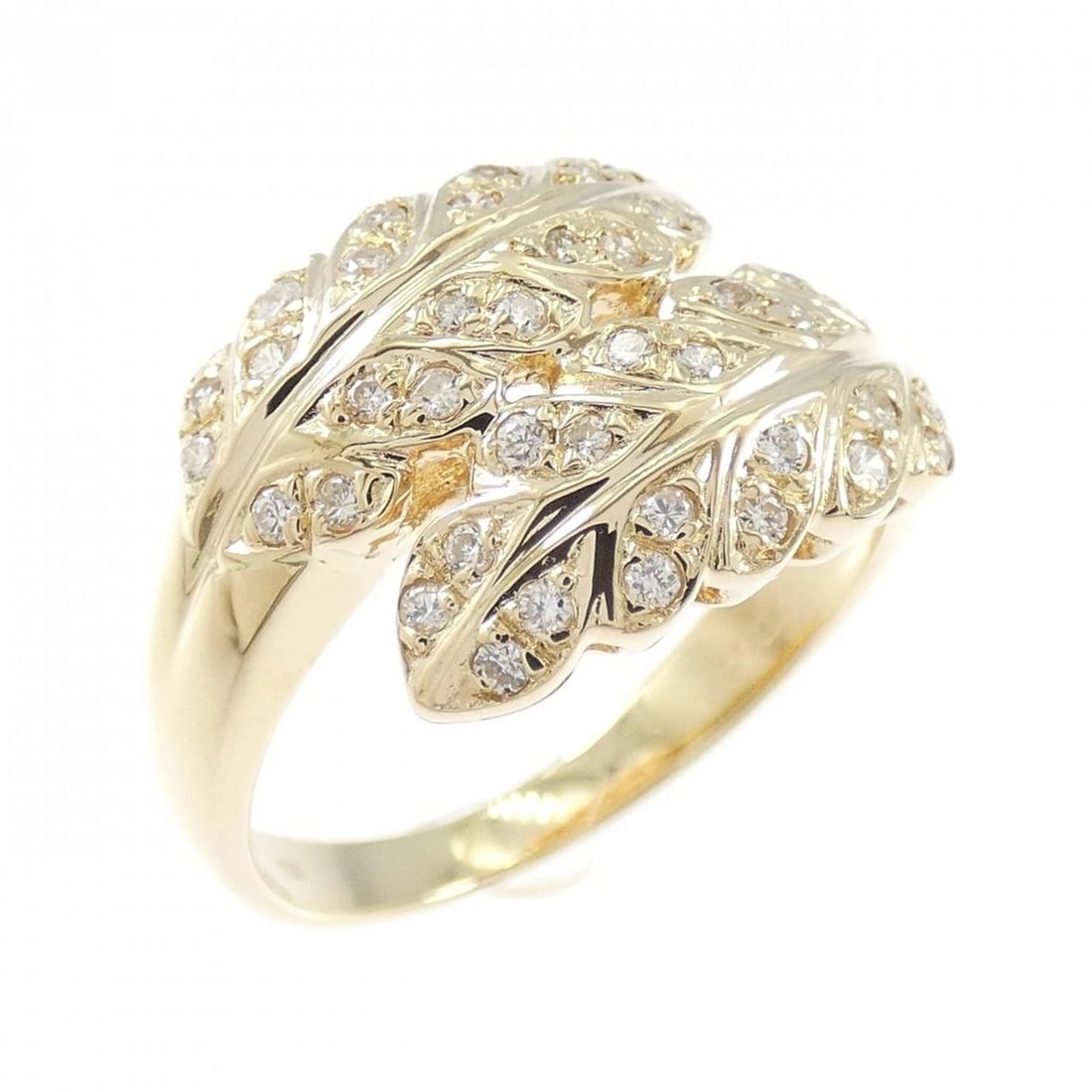 K18YG DIAMOND RING: K18YG Diamond Ring Brand: Unbranded Type: Ring Material: K18 Yellow Gold, Main Stone/Creation Natural Color: yellow gold Size: HxW: 16.0mmx5.1mm Accessories: None Accessories Notice: When