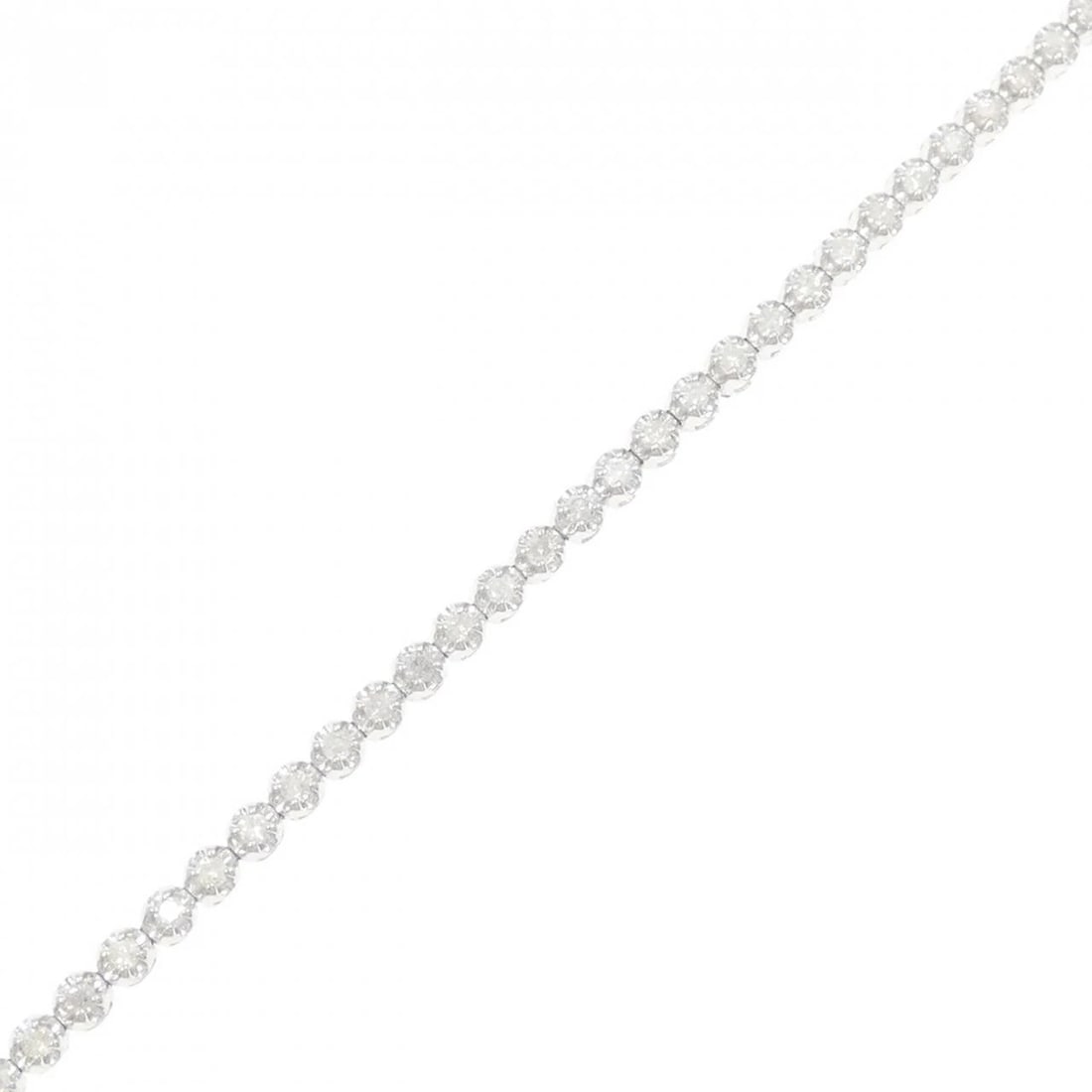 K18WG DIAMOND BRACELET: K18WG Diamond Bracelet Brand: Unbranded Type: Diamond Bure Rubbed T Material: K18WG, Main Stone/Creation Natural Color: White Gold Size: 17.5cm Accessories: None Accessories Notice: When p