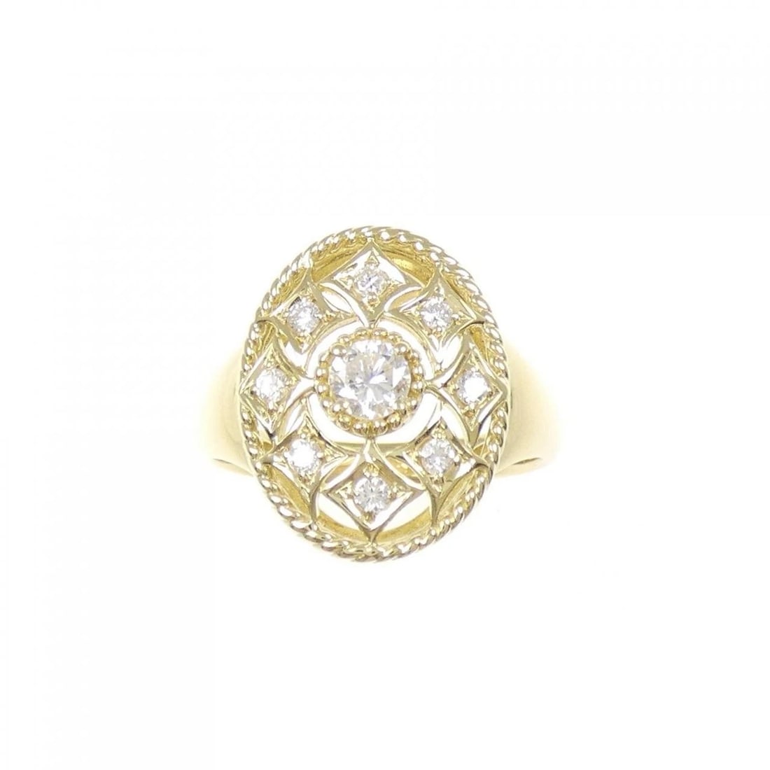 K18YG DIAMOND RING - 2